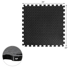 12 Pieces Flooring Mats Interlocking EVA Foam Exercise Mats with Anti-slip Surface