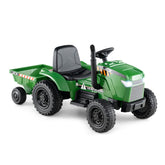 12V 2-in-1 Kids Ride On Tractor with Trailer and 3-Gear Shift