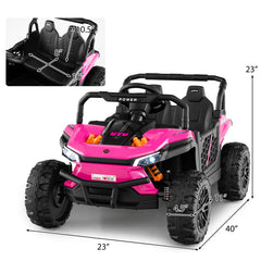 12V Kids Ride on Truck Off-Road UTV with Parental Remote and Lights