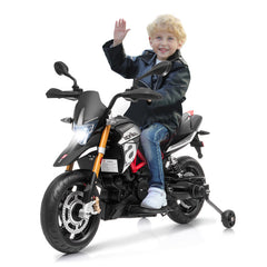 12V Kids Ride-On Motorcycle Aprilia Licensed with Sounds and Music
