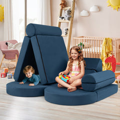 13 Pieces Convertible Modular Kids Play Couch for Nursery Playroom Bedroom
