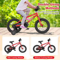 14/16/18 Inch Kids Bike Ages 3-8 with Handbrake and Coaster Brake and Bell Ring