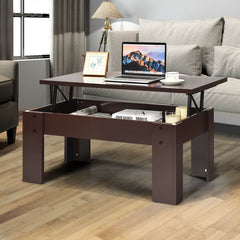 Lift Top Coffee Table with Storage Compartment for Living Room