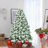 4.5 Feet Snow Flocked Artificial Christmas Tree with 400 Tips