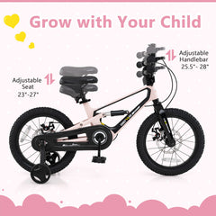 16 Inch Kids Bike Lightweight with Detachable Training Wheels for Aged 4 to 7