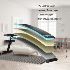 Folding Weight Bench Adjustable Sit-up Board Workout Slant Bench