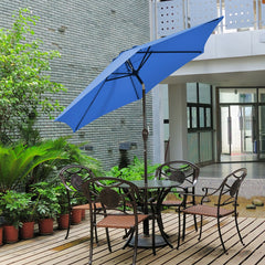 9 FT Outdoor Market Patio Table Umbrella Push Button Tilt Crank Lift