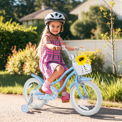12/14/16/18 Inch Kids Bike with Adjustable Handlebar and Seat for 3-8 Year Old