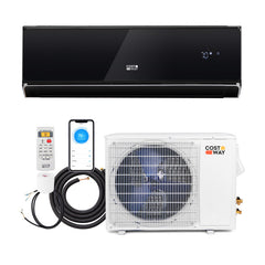 Energy Star Certified 18000 BTU 21 SEER2 208-230V Mini Split Air Conditioner and Heater Black Wifi Enabled