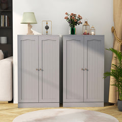 17-Tier Kitchen Pantry Cabinet with 2 Doors and 6 Adjustable Shelves