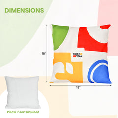 18 x 18 Inches Decorative Square Throw Pillows with Removable and Washable Velvet Pillow Cases