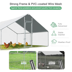 Large Walk in Shade Cage Chicken Coop with Roof Cover