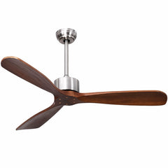52 Inch Modern Ceiling Fan No Light with Remote Control