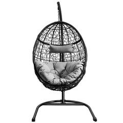 Indoor/Outdoor Hanging Cushioned Hammock Chair with Stand