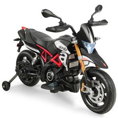 12V Kids Ride-On Motorcycle Aprilia Licensed with Sounds and Music