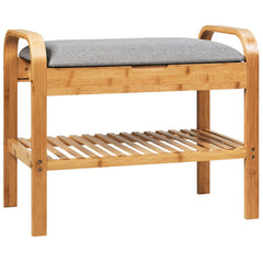 Shoe Rack Bench with Storage Shelf for Entryway Hallway Bedroom