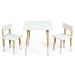 Kids Wooden Table and 2 Chairs Set