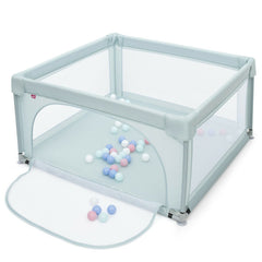 47 x 47 Inch Baby Playpen with 50 Ocean Balls for Baby Infant