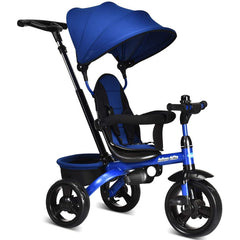 4-in-1 Kids Tricycle with Adjustable Push Handle