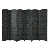 6 Feet 6-Panel Weave Folding Fiber Room Divider Screen