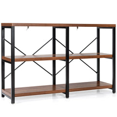 3 Tier 47 Inch Console Metal Frame Sofa Table