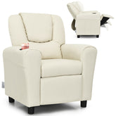Children's PU Leather Recliner Chair with Front Footrest