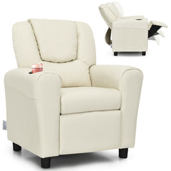 Children's PU Leather Recliner Chair with Front Footrest