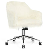 Modern Fluffy Faux Fur Vanity Office Chair for Teens Girls