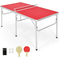 60 Inch Portable Tennis Ping Pong Folding Table with Accessories