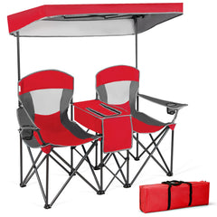 Portable Folding Camping Canopy Chairs with Cup Holder