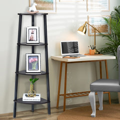 4-Tier Multipurpose Corner Shelf Bookcase