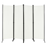 5.6 Feet 4 Panel Room Divider with Steel Frame