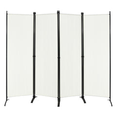 5.6 Feet 4 Panel Room Divider with Steel Frame