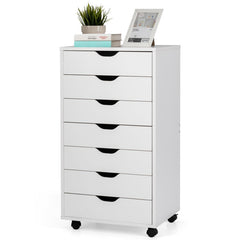 Mobile Lateral Filing Organizer with 7 Drawers and Wheels