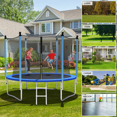 Outdoor Trampoline with Safety Closure Net