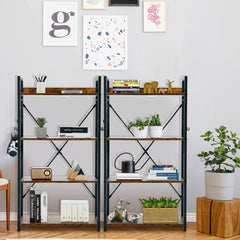 4 -Tier Industrial Open Storage Bookshelf
