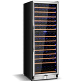 154-Bottle Freestanding Wine Cooler Refrigerator Dual Zone Wine Cellar with Dual Temperature Control