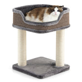 Multi-Level Cat Climbing Tree with Scratching Posts and Large Plush Perch