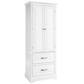 62 Inch Freestanding Bathroom Cabinet with Adjustable Shelves and 2 Drawers