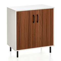 Wood Buffet Side Cabinet with 2 Doors and 5-Position Adjustable Shelf