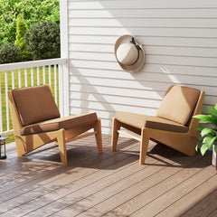 2-Pack Outdoor Patio Cushion Set with Removable Covers