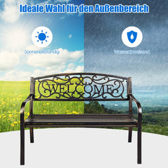 Garden Bench with Elegant Bronze Finish and Durable Metal Frame