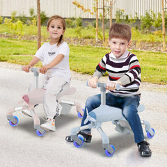 2-in-1 Kids Ride-on Push Car with LED Lighted Wheels