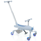 2-in-1 Kids Ride-on Push Car with LED Lighted Wheels