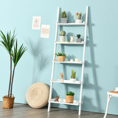 5-Tier Ladder Shelf with Open Shelves for Living Room Home Office