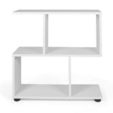24 Inch 3-Tier Geometric Bookshelf with Thick Foot Pads
