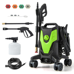 2400 PSI Electric Pressure Washer with 4 Universal Wheels