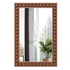 24 x 36 Inches Rustic Wall Mirror with Solid Wood Frame for Living Room Bedroom