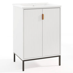 24 Inch Bathroom Vanity with Sink Combo and Adjustable Shelf