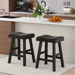 24 Inches Counter Height Stools Set of 2 with Footrest for Restaurant Cafe Pub
